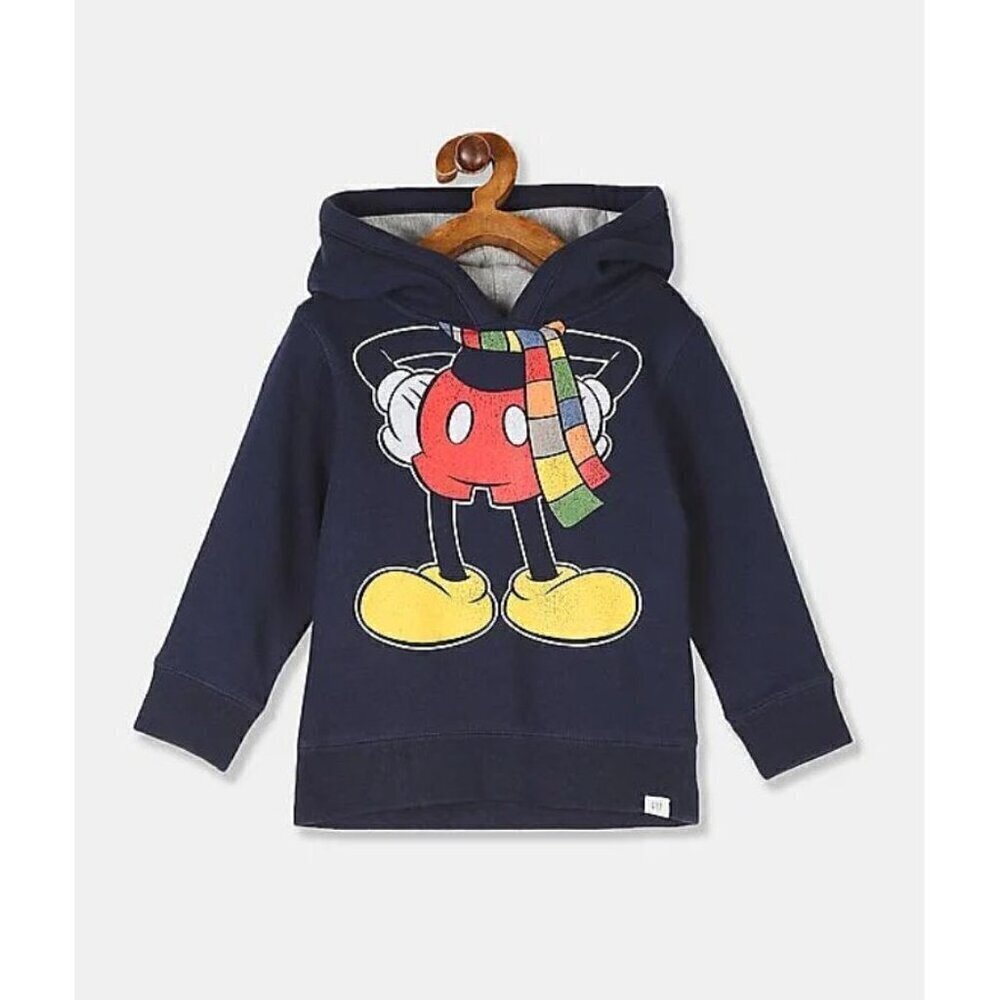 Baby Gap X Disney Mickey Mouse Pullover Hoodie Sweatshirt With Ears